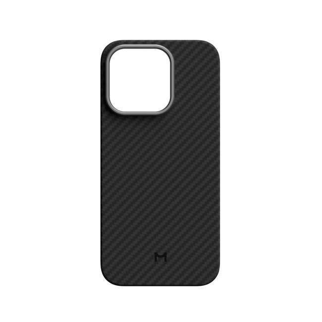 Чехол Magssory для iPhone 15 Pro, кевлар (арамид), с магнитами, совместимый с MagSafe, черный